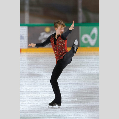 Nils Felix BRENNER SUI - Advanced Novice Men - Short Program at Swiss Ice Skating Open 2025