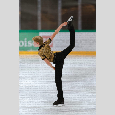 Maximilian MAKSYMEC SUI - Advanced Novice Men - Short Program at Swiss Ice Skating Open 2025