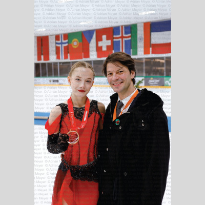 Valeriya EZHOVA SUI - Junior Women - Medal Ceremony at Swiss Ice [1]